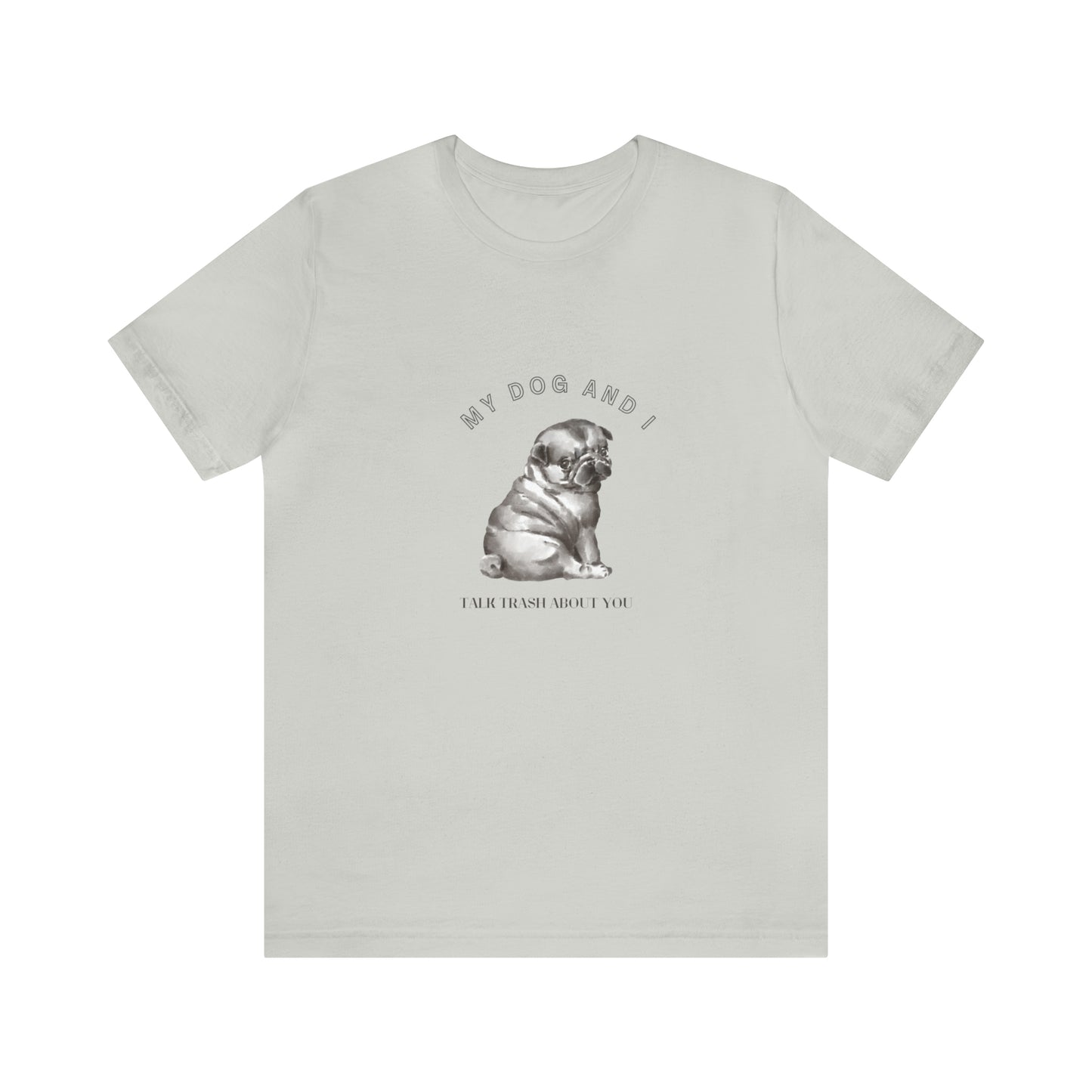 women's dog shirt funny cute grey