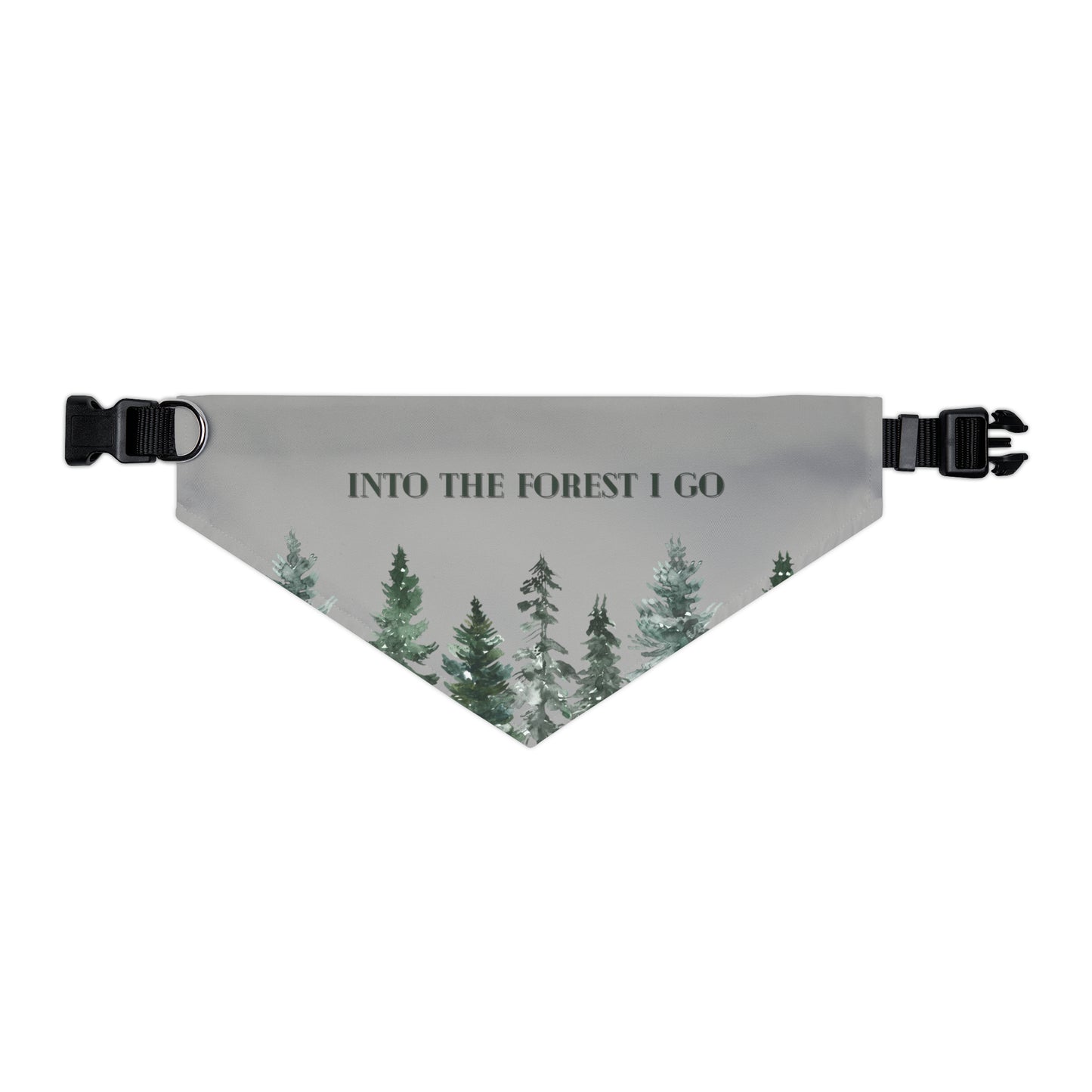 over the collar dog bandana with pine trees