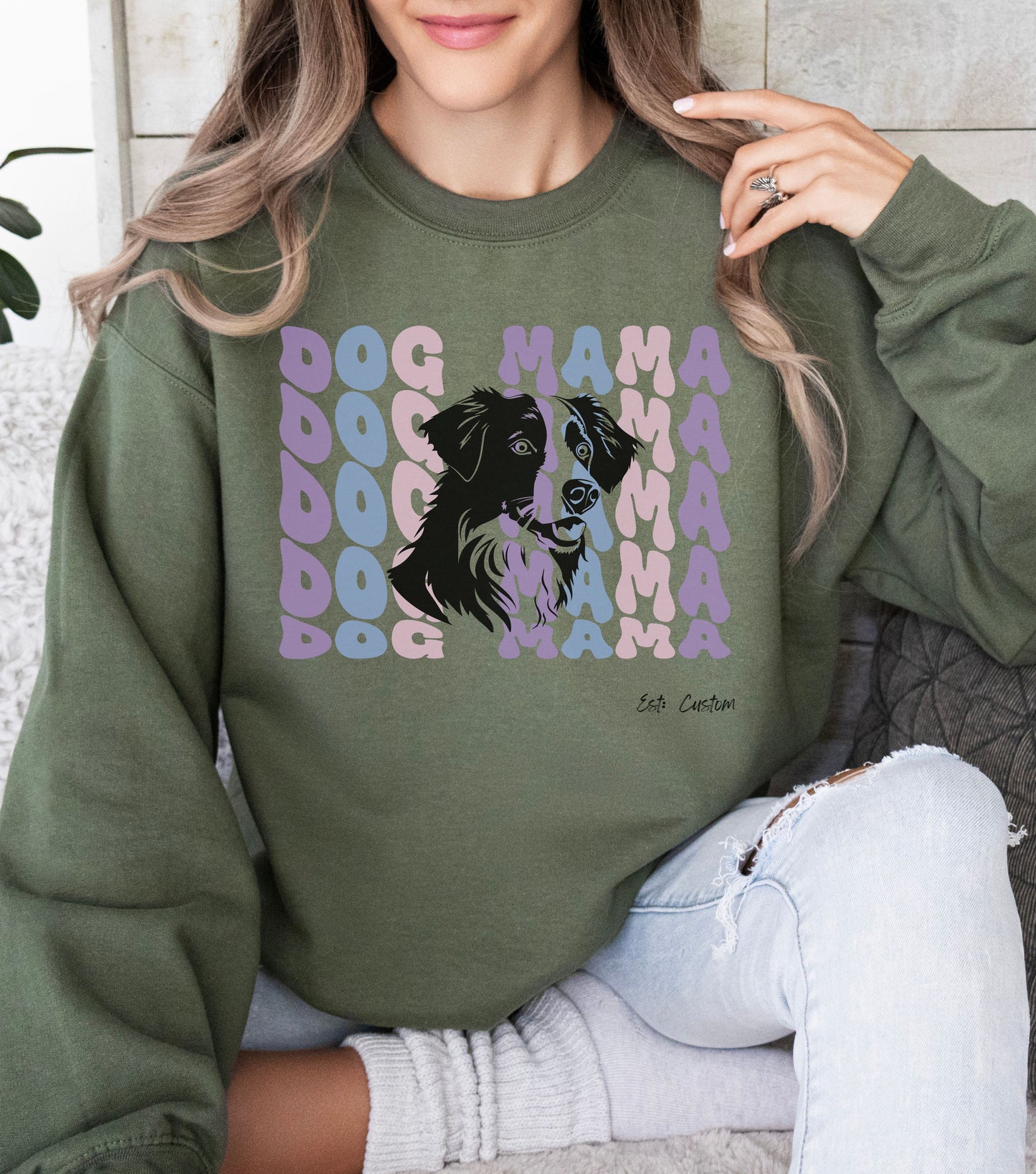 custom Dog Mama Sweatshirt unique Gift for Rottie Fur Moms