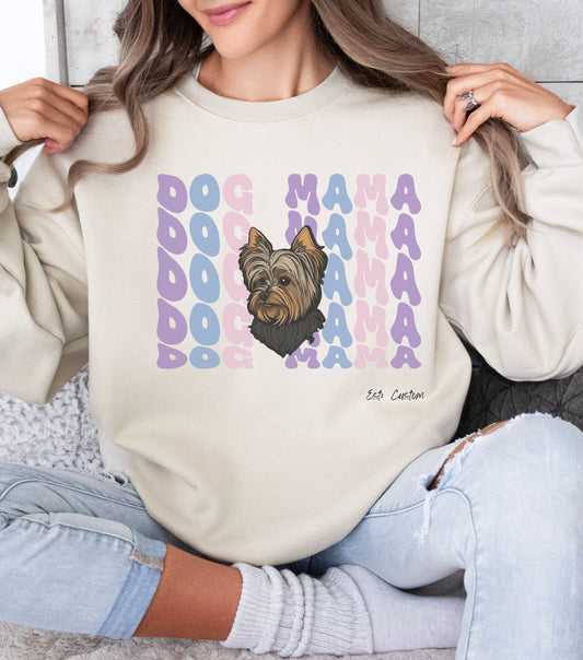 personalized trendy dog mama sweatshirt custom gift for Lab Retriever dog mom