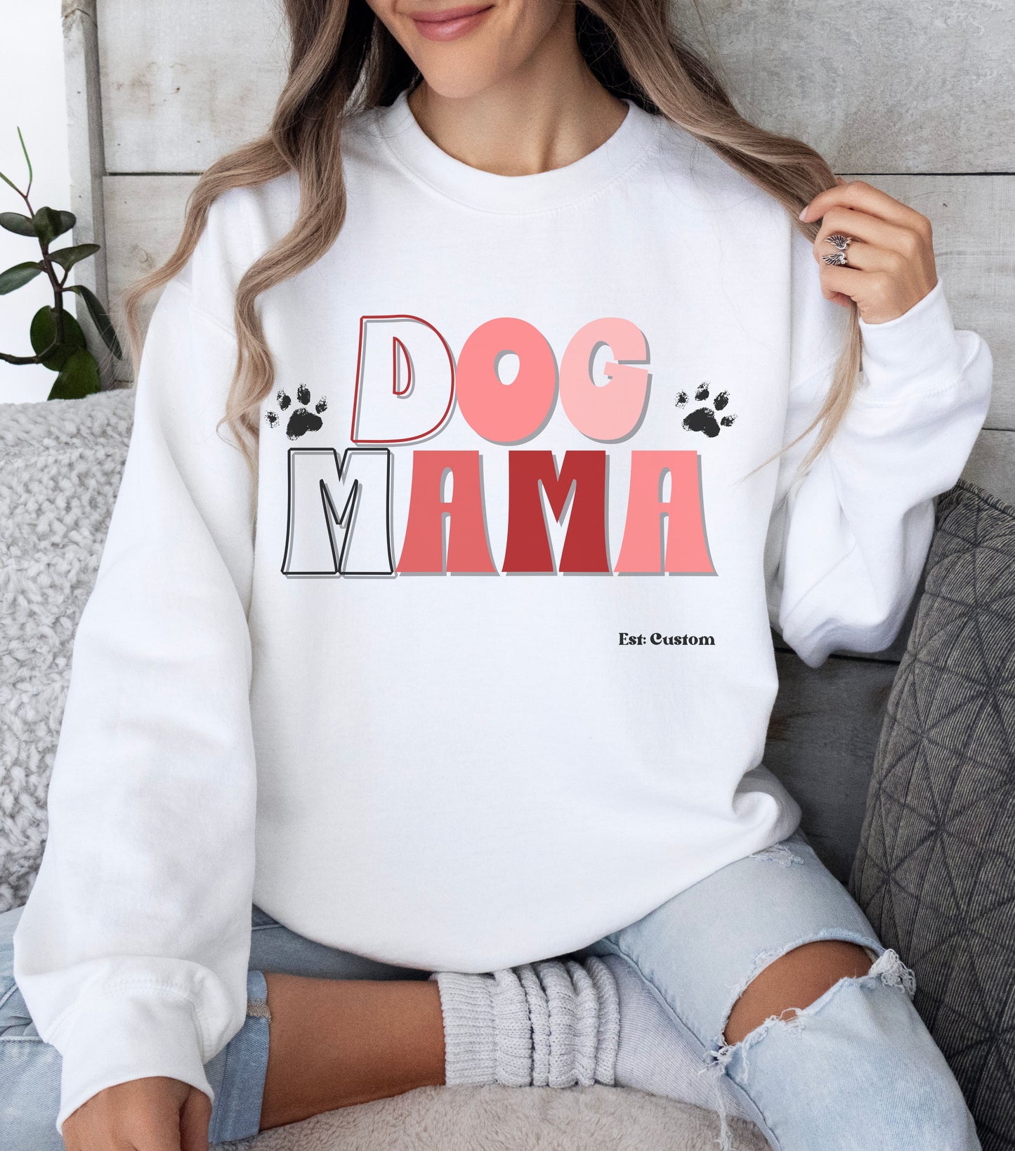 personalized dog mom sweatshirt for new dog owner