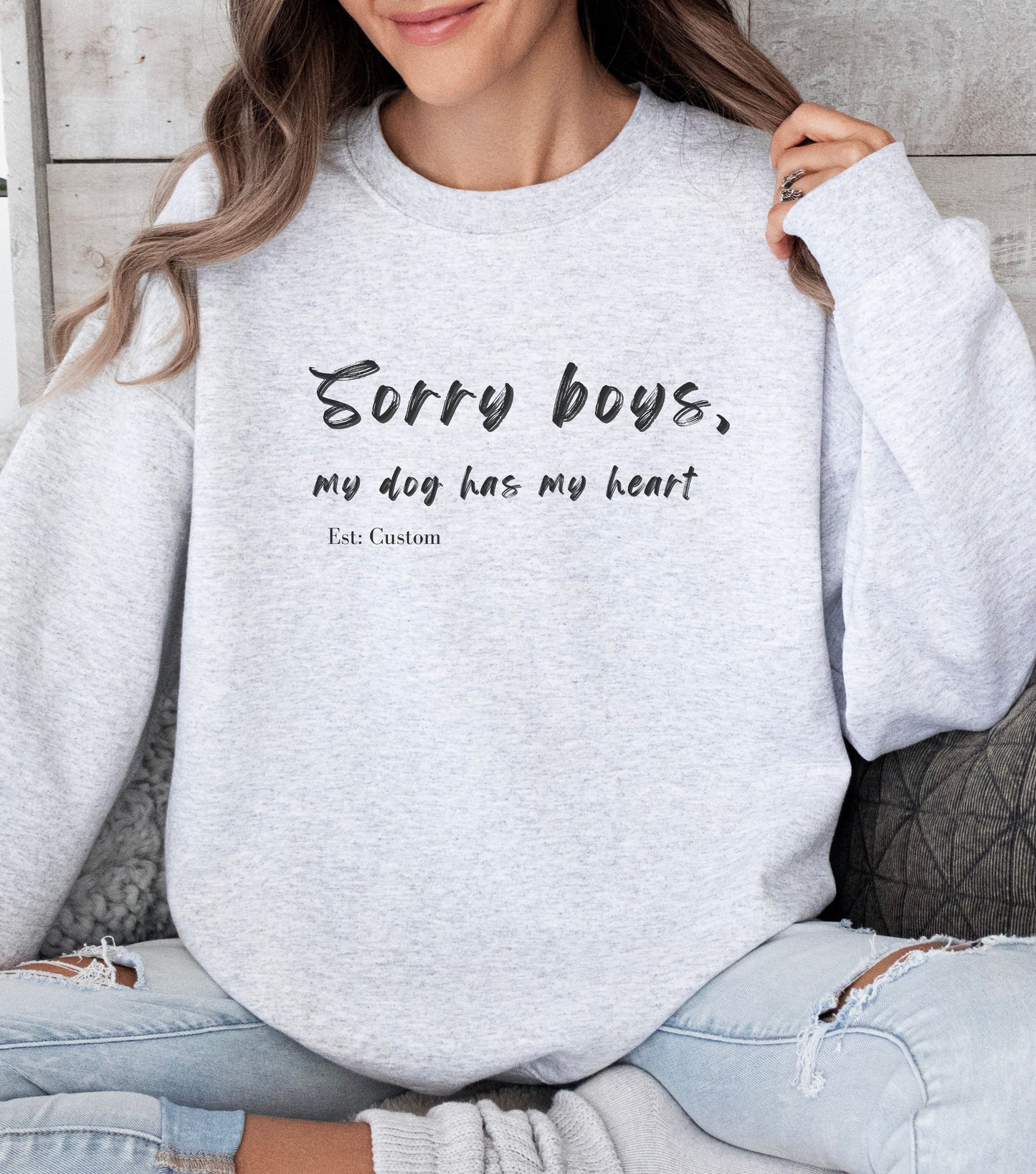 Custom date crewneck personalized gift for Maltipoo lover cozy oversized sweatshirt 
