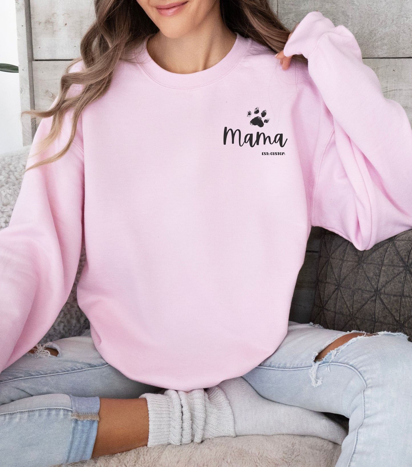 Custom paw print Sweater personalized gift for Frenchie dog lover sweatshirt
